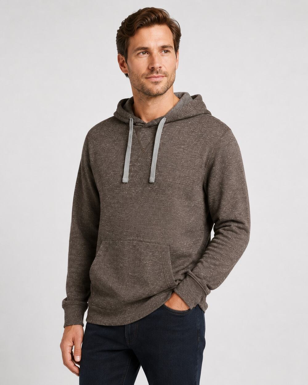 Banana Republic Brushed Waffle Knit Hoodie in Brown size Medium